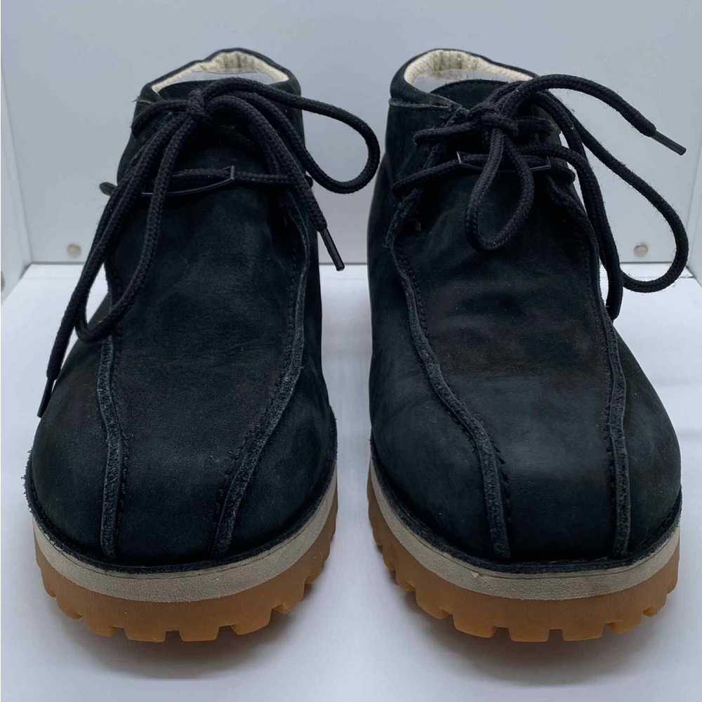 Buffalino Black Suede Leather Men’s Lace-Up Boots Size 10 - Picture 2 of 8